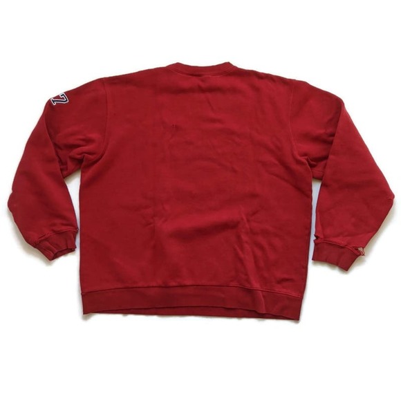 Men's Thrashed Destroyed Aeropostale Sweatshirt L Red Holes Grunge Skater Punk - Picture 3 of 15